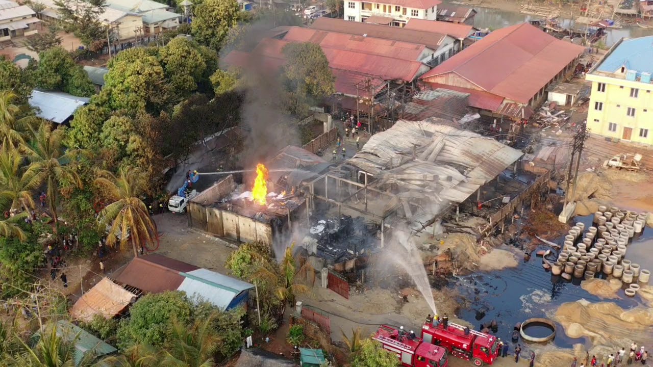 Fire at Ye Township, Mon state Power Plant