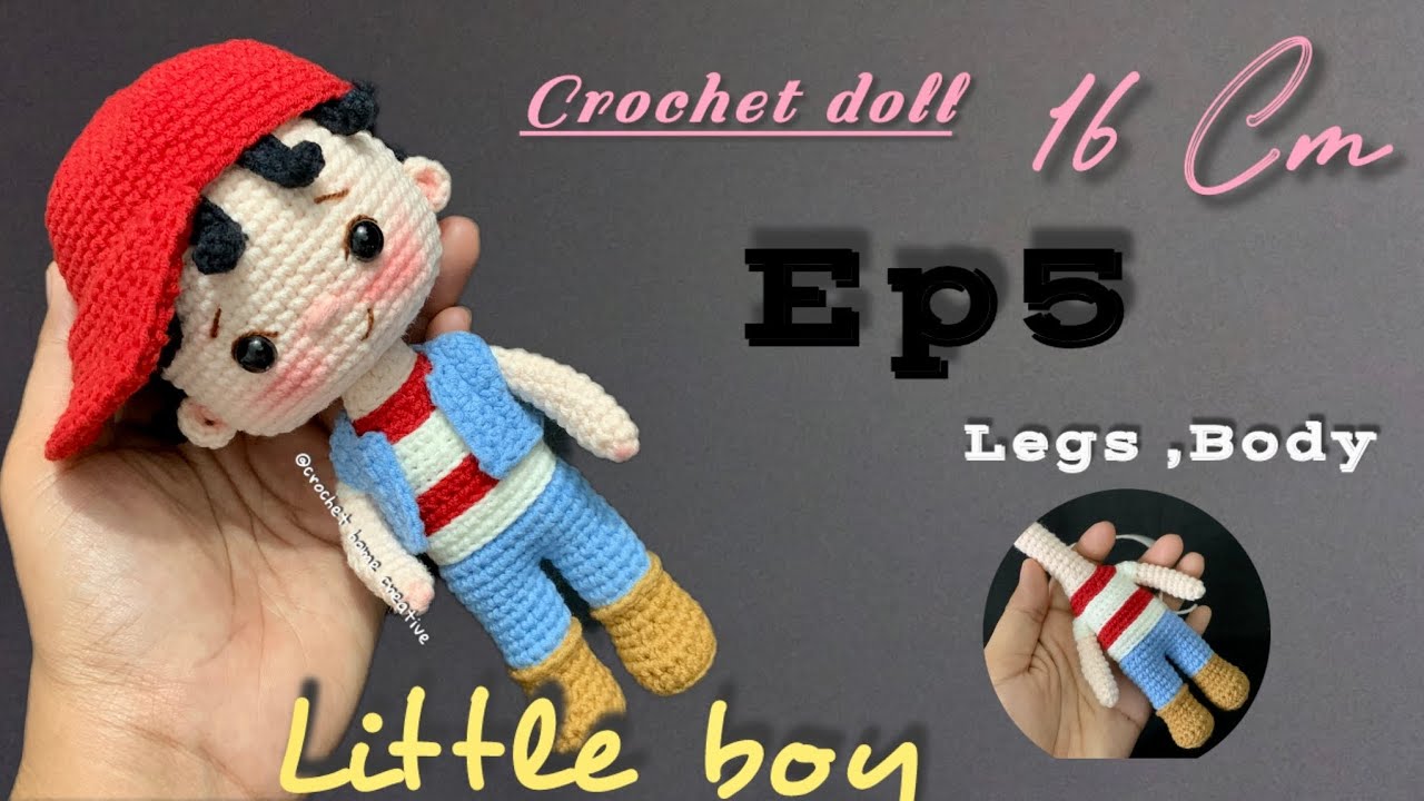 Tutorial amigurumi basic doll 16CM / How to crochet little boy #tutorial