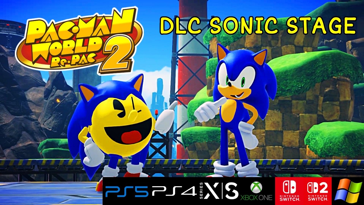PAC-MAN WORLD 2 RE-PAC - DLC SONIC STAGE GAMEPLAY - KUKUWADEWI TV