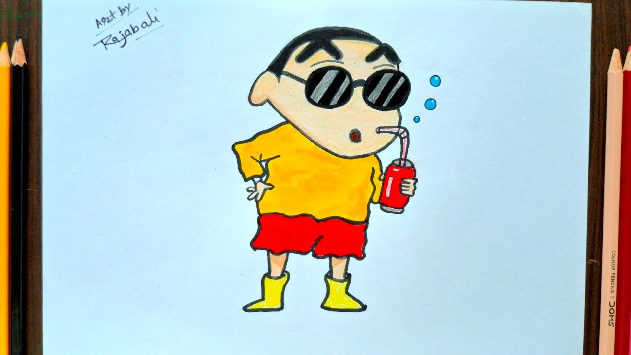 shinchan drawing for kids||How to draw shinchan 