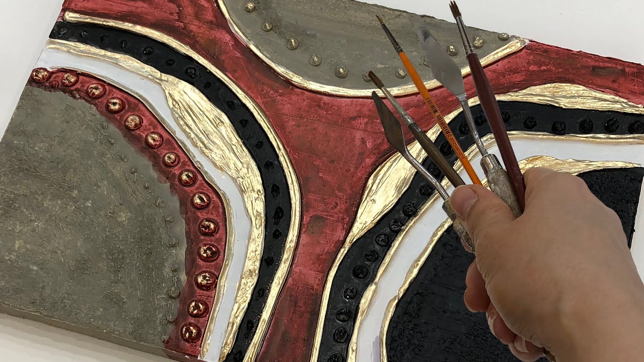 Texture Painting on Canvas | Wall Art | Step by Step Tutorial 