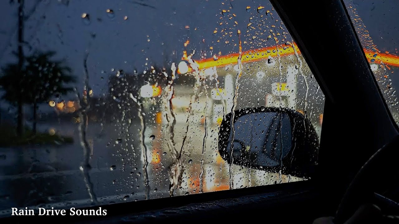 Heavy Rain Sounds for Sleeping in a Car 😴 Relax, Study, Defeat Insomnia, White Noise