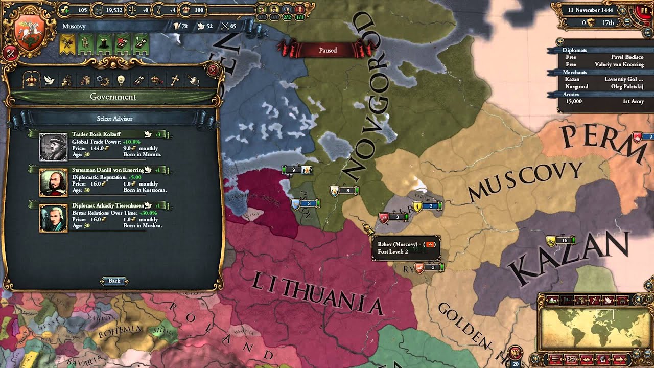 Europa Universalis IV: A Beginner's Guide to Muscovy (Russia) - 1/3