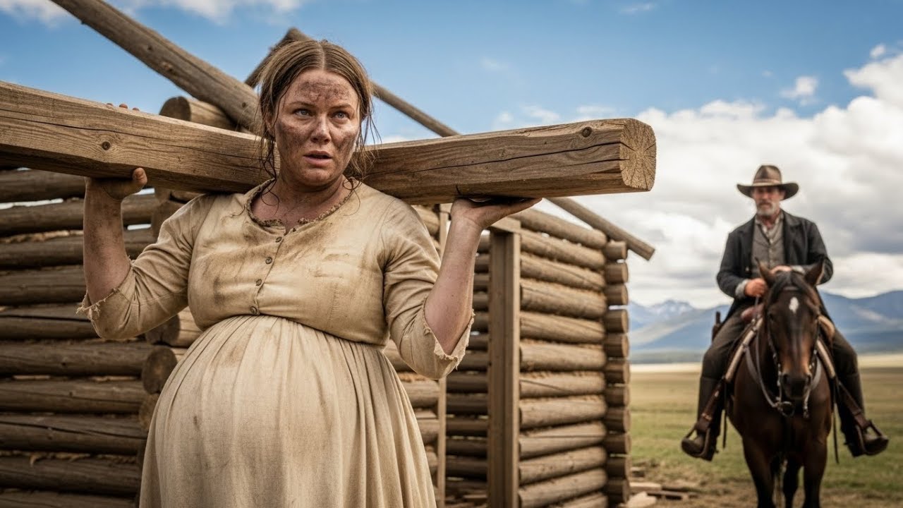 A Pregnant Woman Built A Cabin With Her Bare Hands, Until A Rich Mountain Man Saw Her Strength.