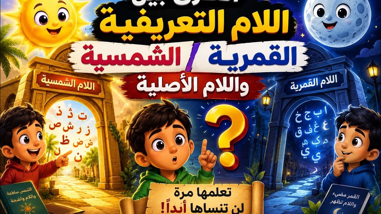 الفرق بين اللام الأصلية واللام الشمسية والقمرية