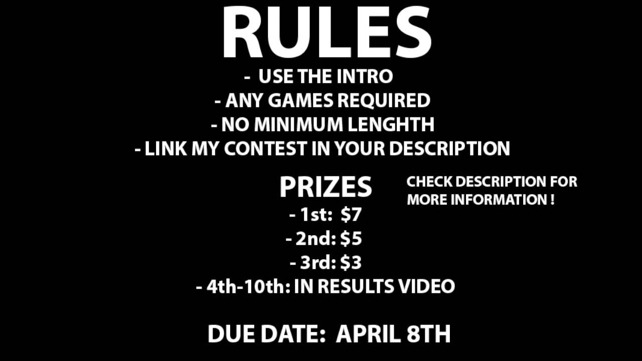 Editing Contest [CASH PRIZES]