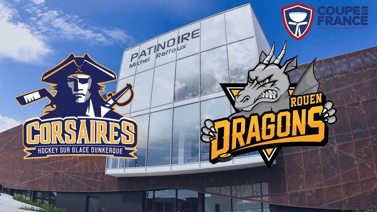 Résumé Les Corsaires de Dunkerque VS Les Dragons de Rouen (2-7) 8ème de finale CDF