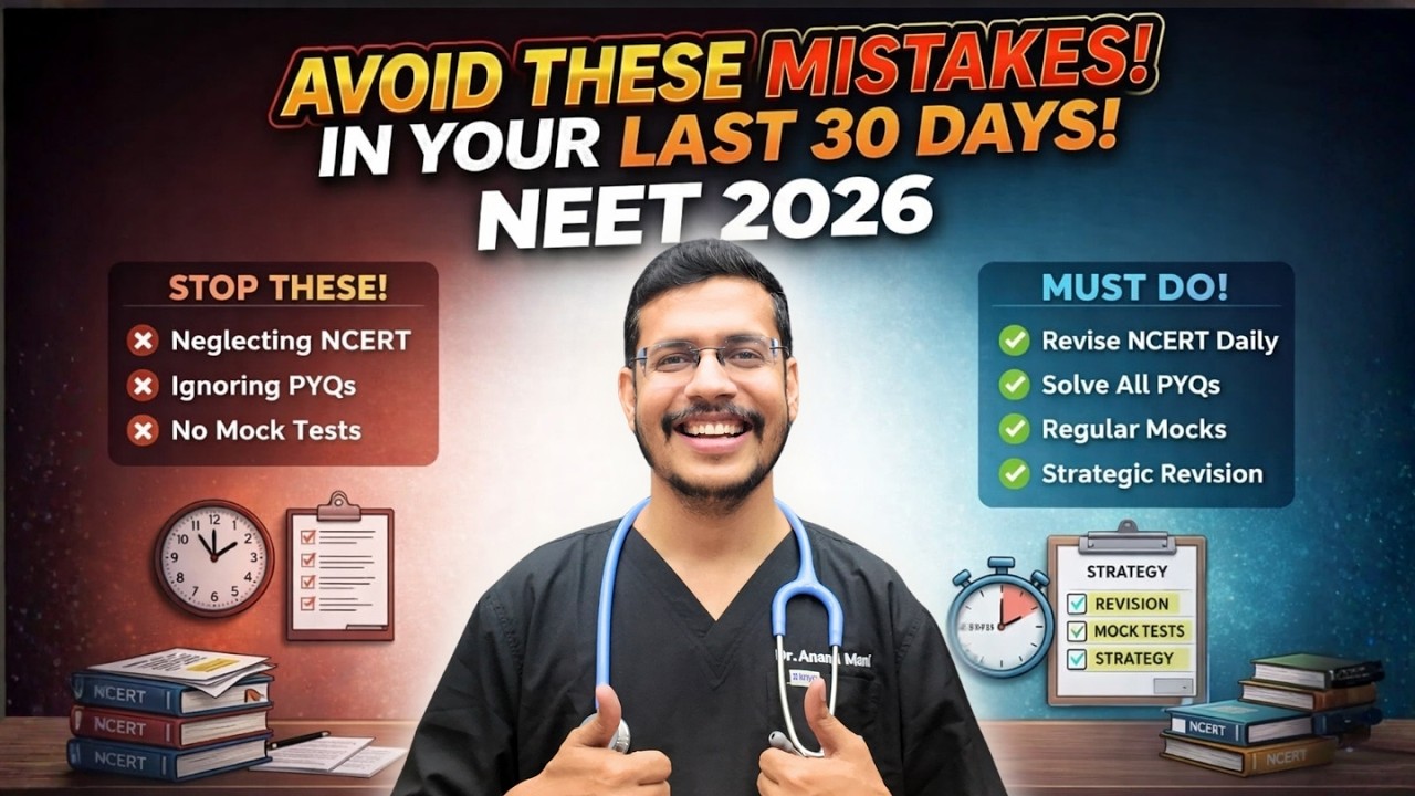 Avoid These Mistakes In Your Last 30 Days of NEET 2026 Preparation