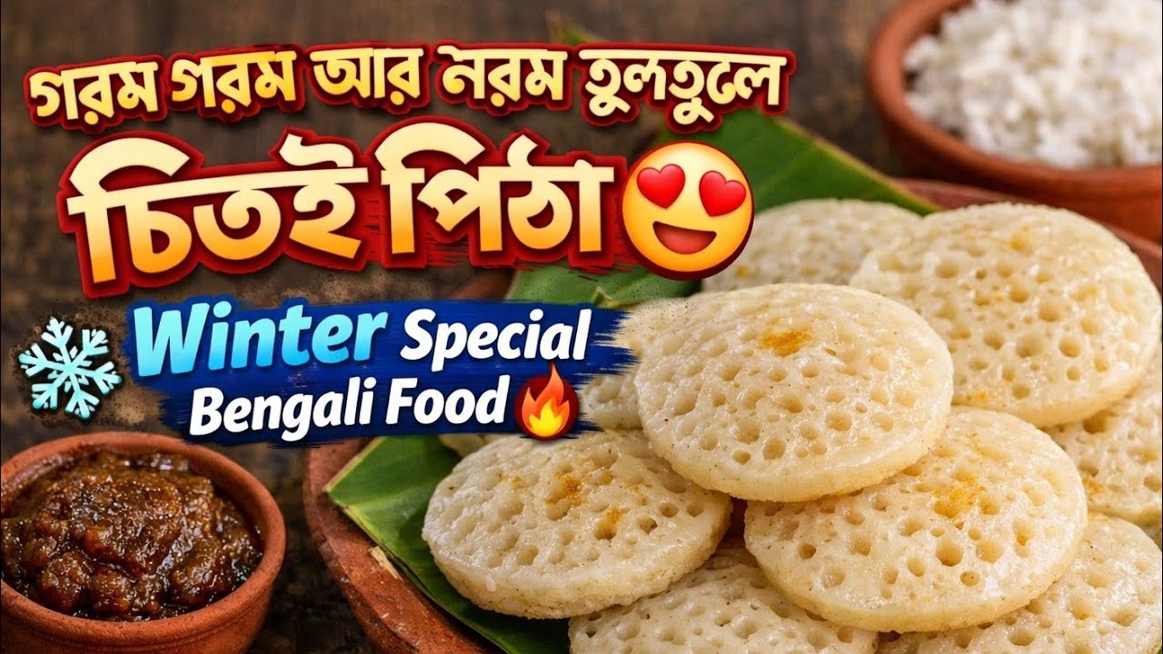 গরম গরম আর নরম তুলতুলে চিতুই পিঠা 😍 | Winter  Special Bengali Food | আধুনিকkitchen 