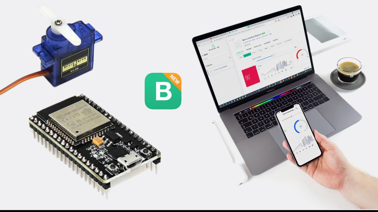 Управление серводвигателем с использованием нового Blynk2.0 — управление углом от 0 до 180 градус...