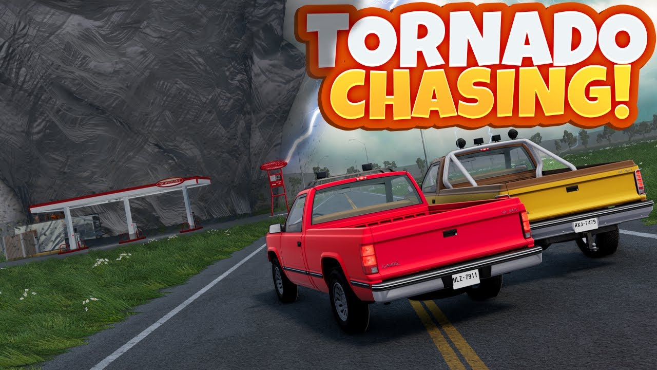 We Chased a GIANT TORNADO on the NEW Map in BeamNG Drive Mods Multiplayer!