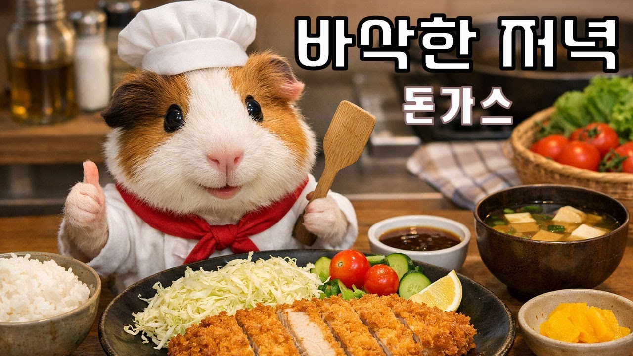 또또의 바삭한 돈가스 만들기🐹🍖 | 집에서 요리 Vlog