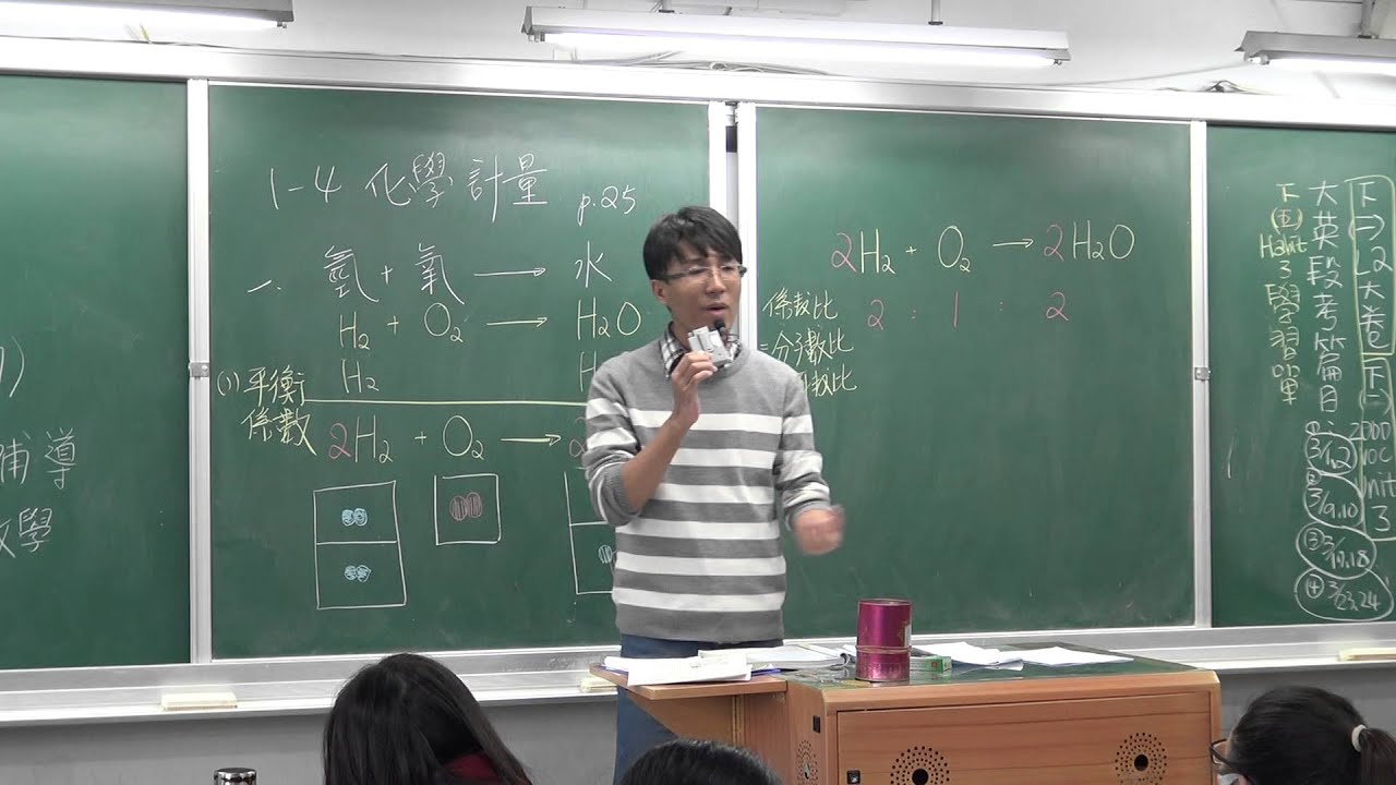 國二下理化1-4化學計量原理