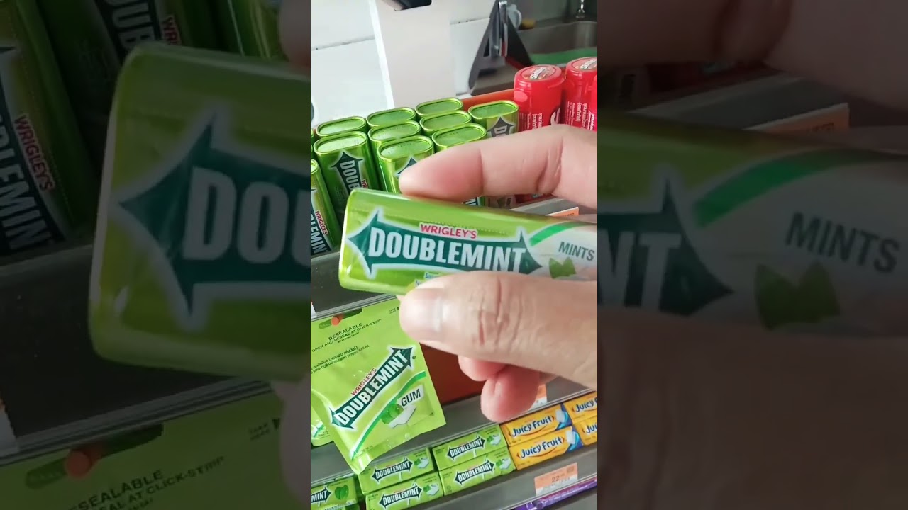 Love this double mint hard pack ASMR #shorts #satisfying #doublemint #gum #viral #trending #asmr
