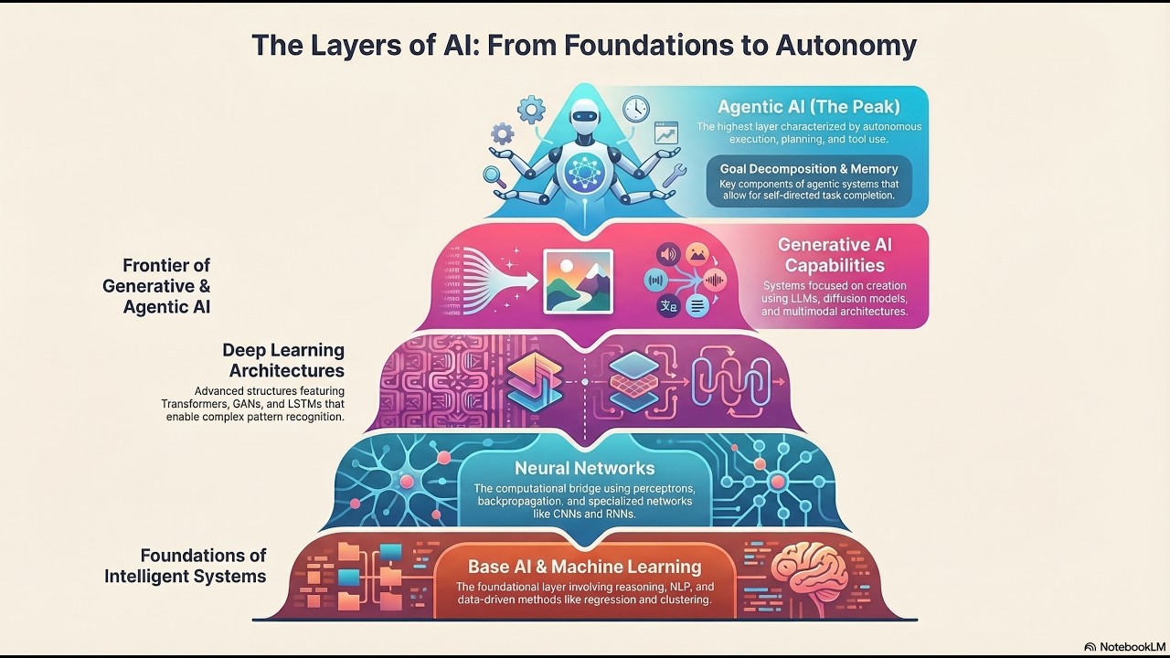 Day-4 | The 5 Layers of AI Evolution & Where LLMs Actually Fit | Free AI Agents Zero to Hero Course