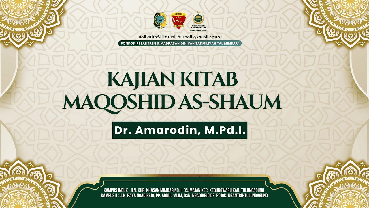 LIVE🔴-KAJIAN KITAB Maqoshid As-Shaum Bersama Dr. Amarodin, M.Pd.I.