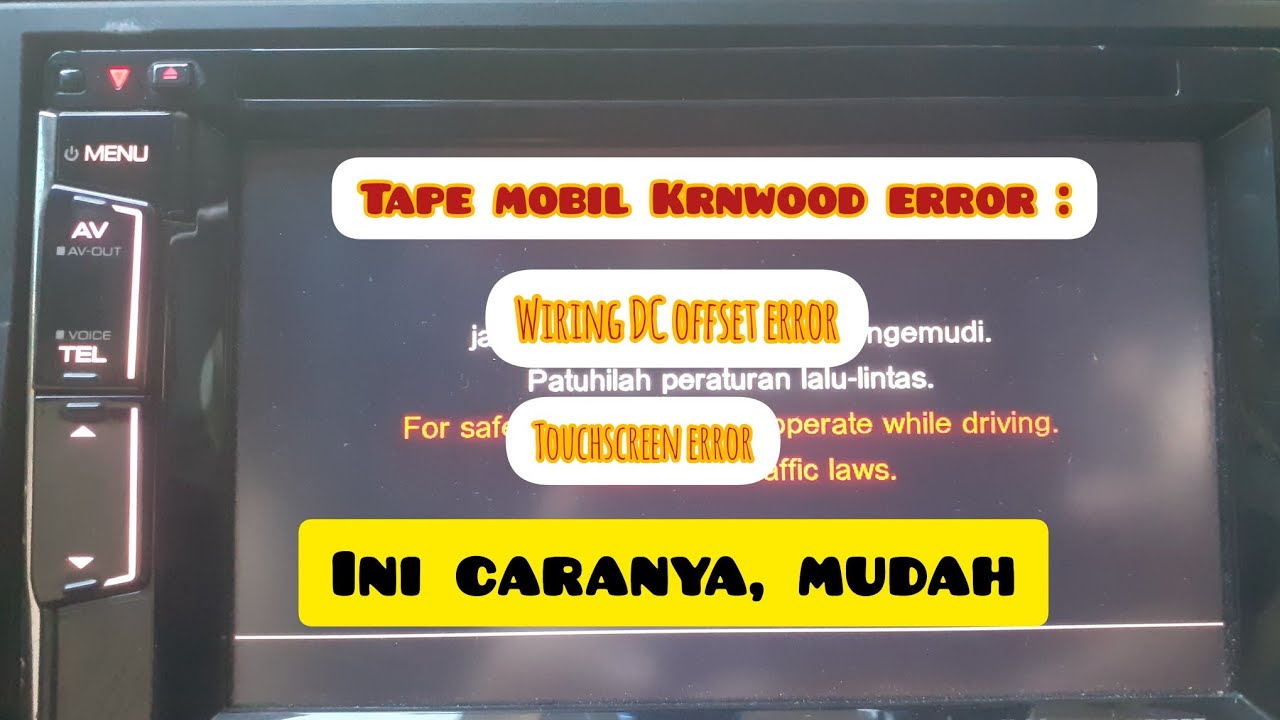 cara reset tape mobil kenwood karena wiring DC offset error #tapemobil #hondabrv
