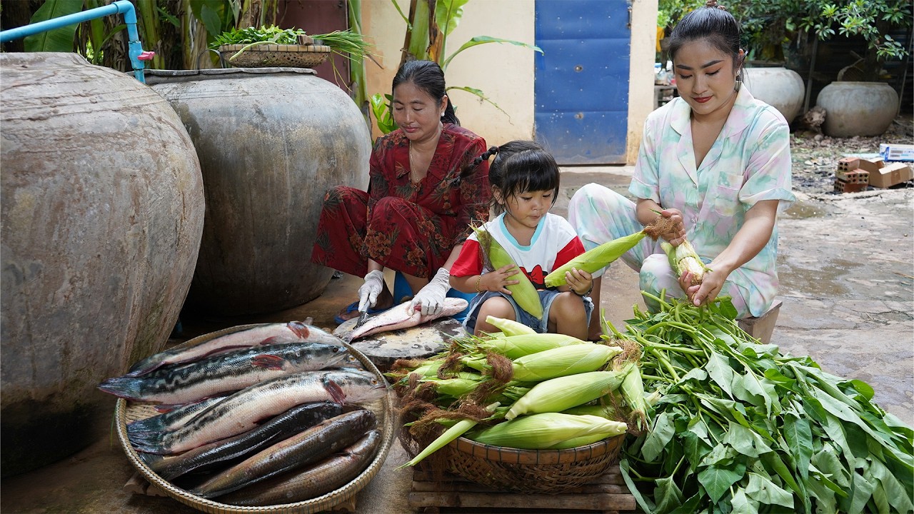 Mommy Sreypov: Peaceful and delicious food cooking for family - Country food cooking