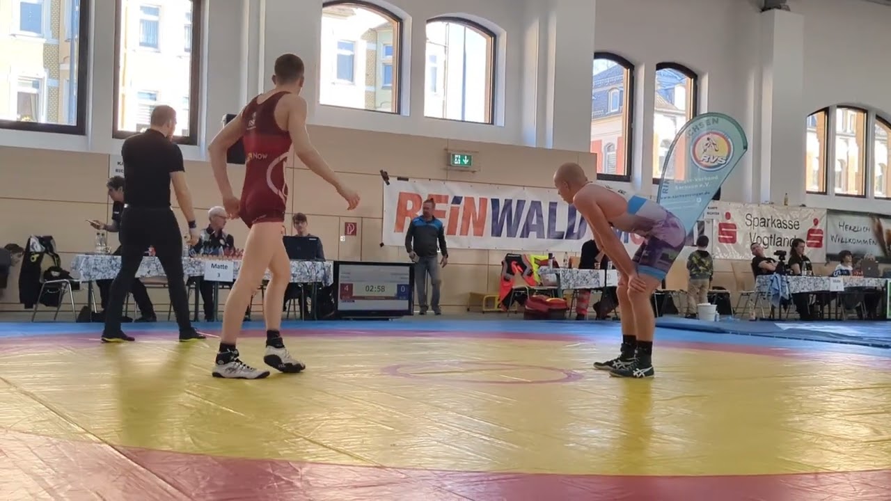 WRESTLING/RINGEN. Sachsenmeisterschaft 2026.  U 20. 70 kg. Hessel Pascal - Oczenaschek Mateo