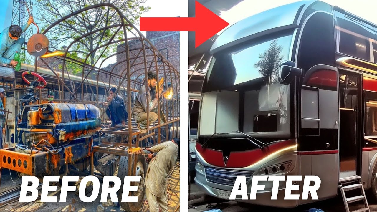 Inside Pakistan Handmade Sleeper Bus Manufacturing Factory