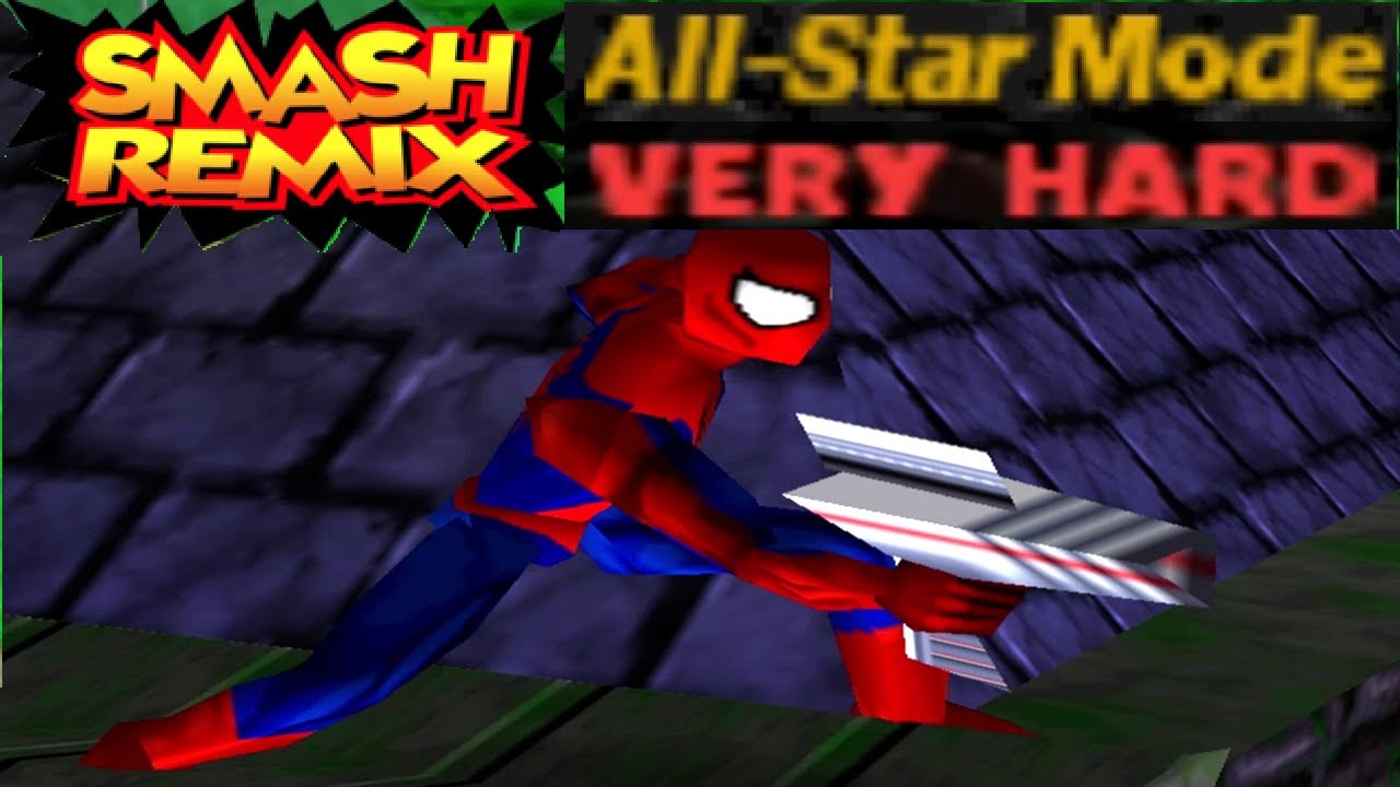 Smash Remix - All Star Mode Gameplay with BETA Spider-Man (VERY HARD)