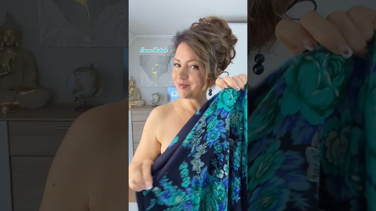 Жилет i платье из павлопосадского платка.. #irenebutsch #fashion #scarf #fashiontricks #schal