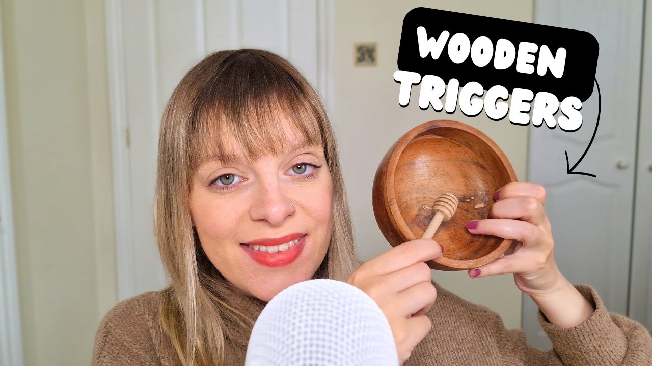 ASMR | wooden triggers + catch up 🫶 (whispers, tapping, scratching)