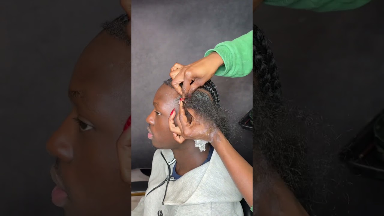 CORNROWS WITH EXTENSIONS ON SHORT HAIR 