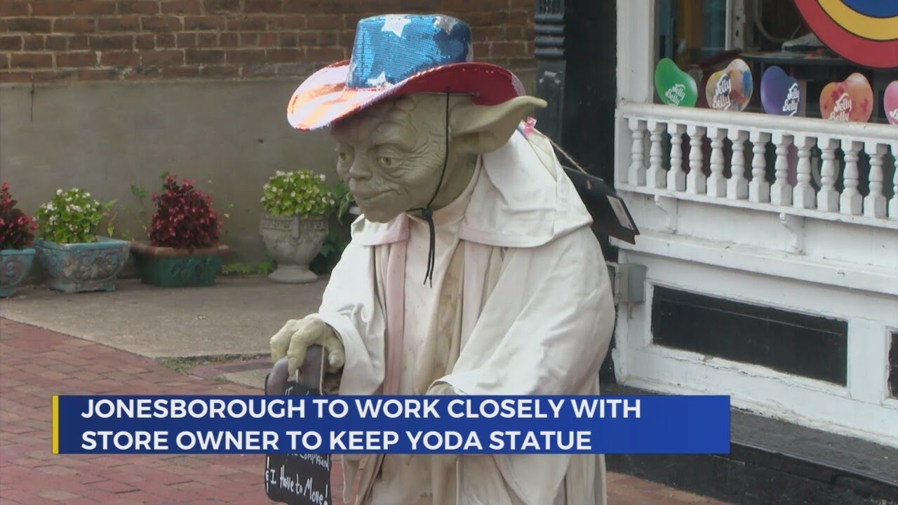 Town of Jonesborough responds to Yoda statue debacle