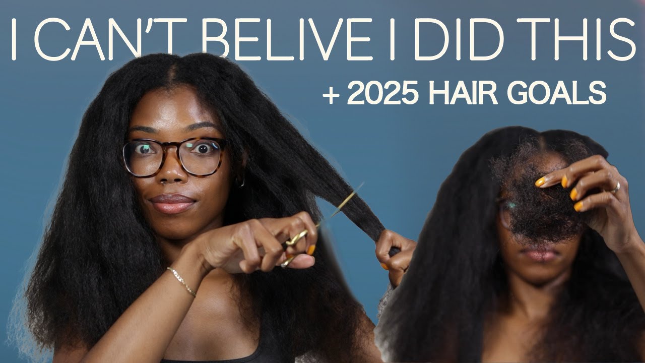 I Trimmed My Own Hair?! 🫣 + My Natural Hair Goals for 2025