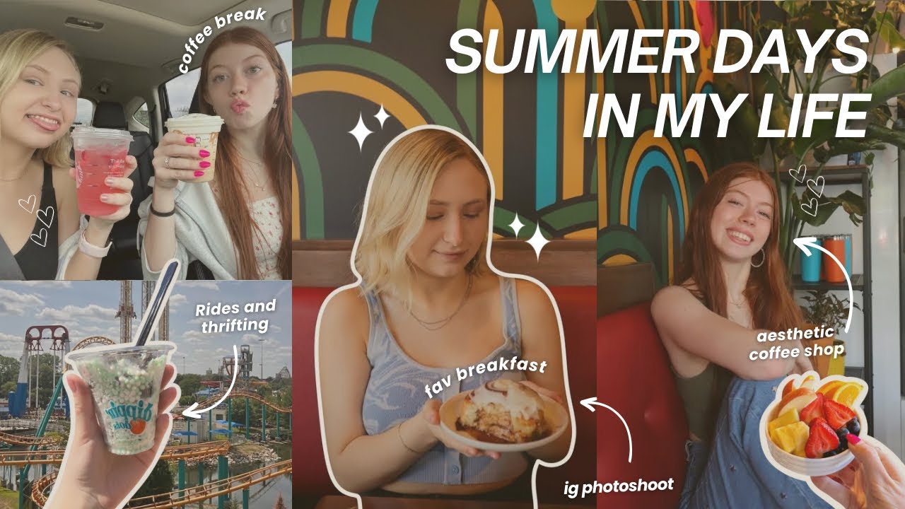 Summer Days in my Life | Summer Diaries:  Thrifting, rides, and coffee  🍓✨🎡☕️