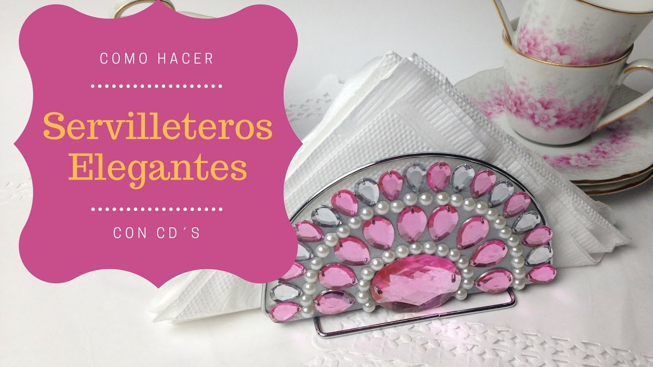 Servilleteros  Elegantes Reciclando CD's