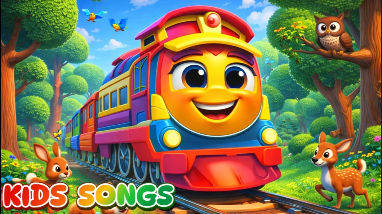 TRAIN in the Forest Paradise  🎨✨🚌 Trains Songs 🎵 Kids Songs - Fun and Learning
