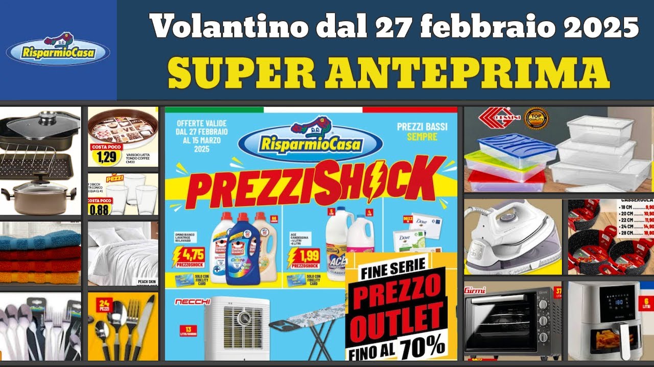 volantino RISPARMIOCASA dal 27 febbraio 2025 ✅ #anteprima Prezzi shock 🔥Offerte casa utensili cucina