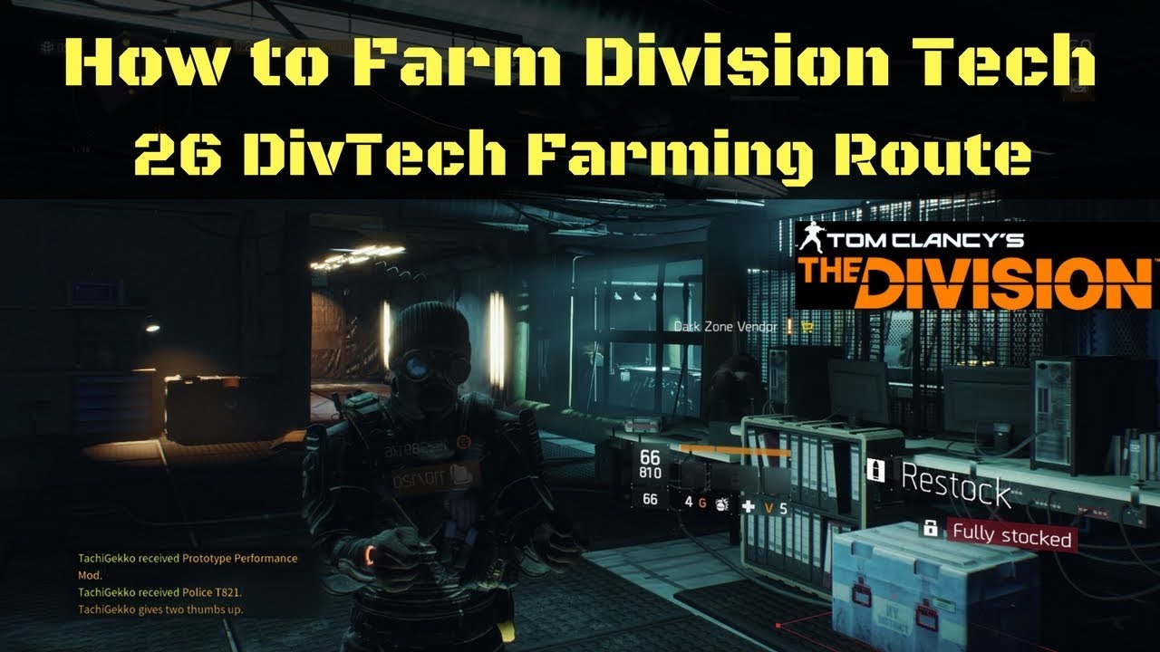 The Division 1.7 How to Farm Division Tech for 1.8 (DivTech Farming Route)!