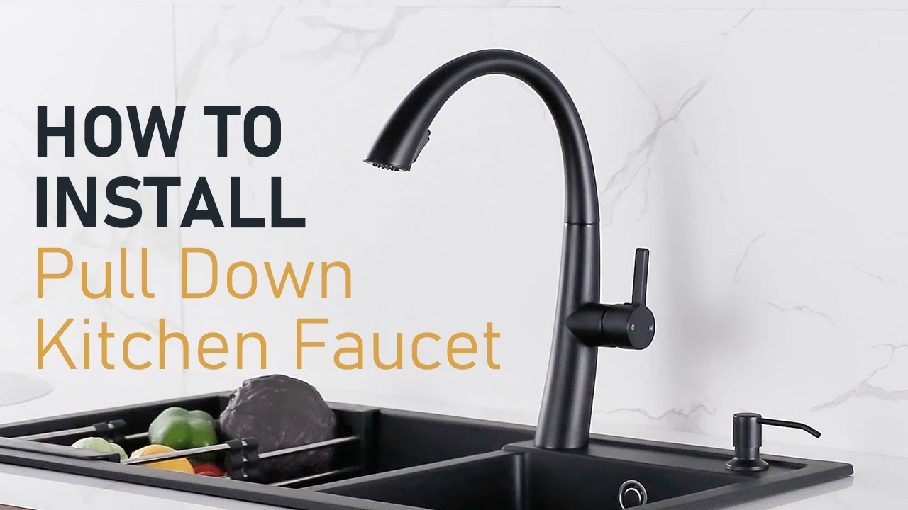 How to install a stainless steel pull down kitchen faucet?