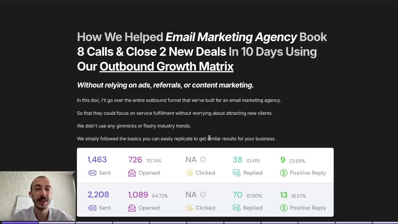 Cold email strategy: 8 calls and 2 clients in 10 days.