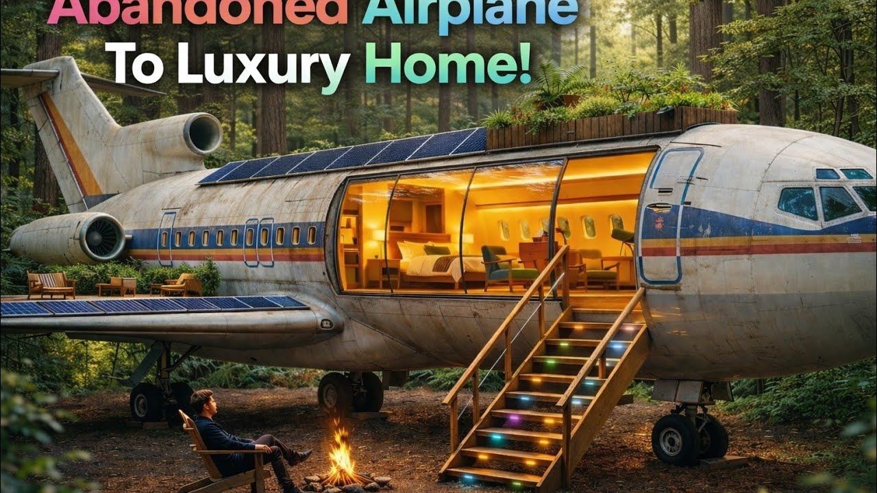 Unbelievable: I Turned an Abandoned Airplane Into My Off-Grid Home (Silent Solo Build)