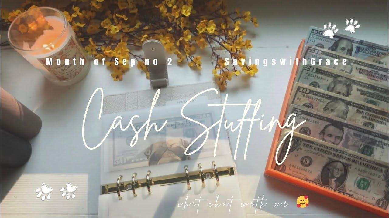  CASH STUFFING | $1389 | Sep no 2 | chit chat with me 🥰 #cashbudgeter #money #asmrsounds 