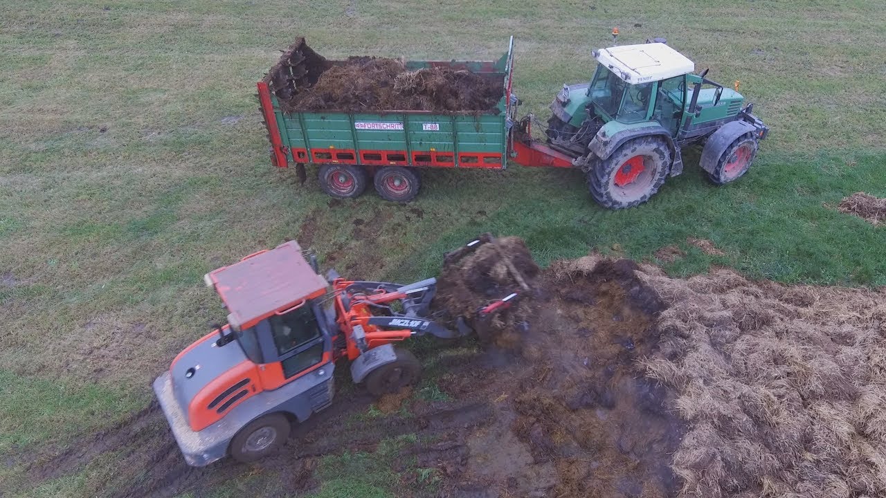 Rozrzucanie obornika 2017 !!! Na pełnej pompie !!! DJI PHANTOM !!! ( fendt, forschriit i chinka )