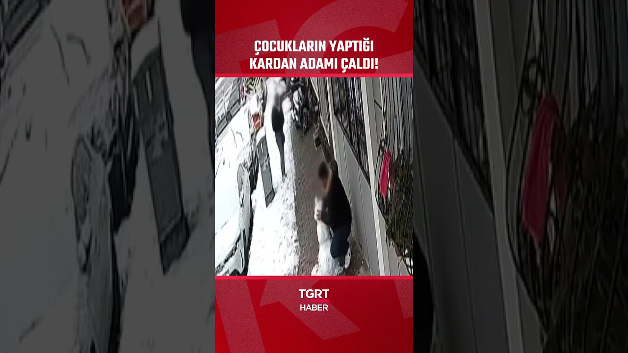 Çocukların Uğraşarak Yaptığı Kardan Adamı Çaldı! 