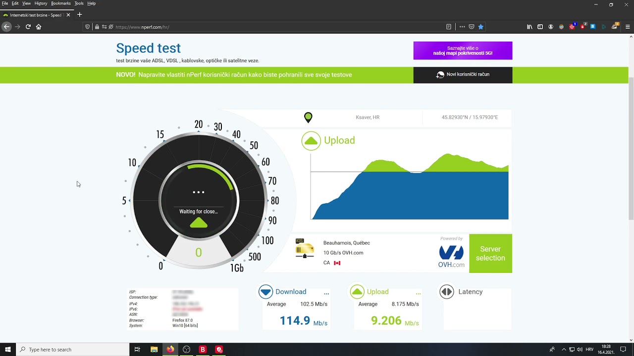 Checking Bitdefender VPN Internet speed