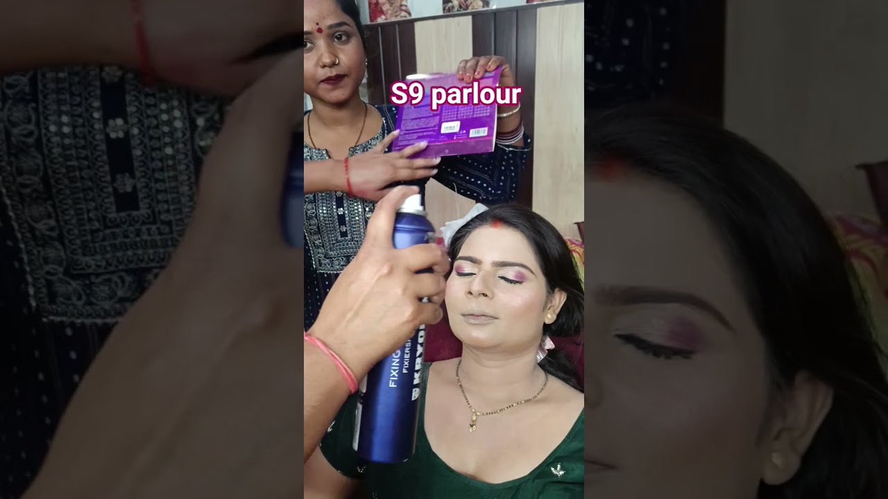 makeup fixer face use |# s9 parlour #makeupartist #viralvideo #wedding #trendingshorts #youtube