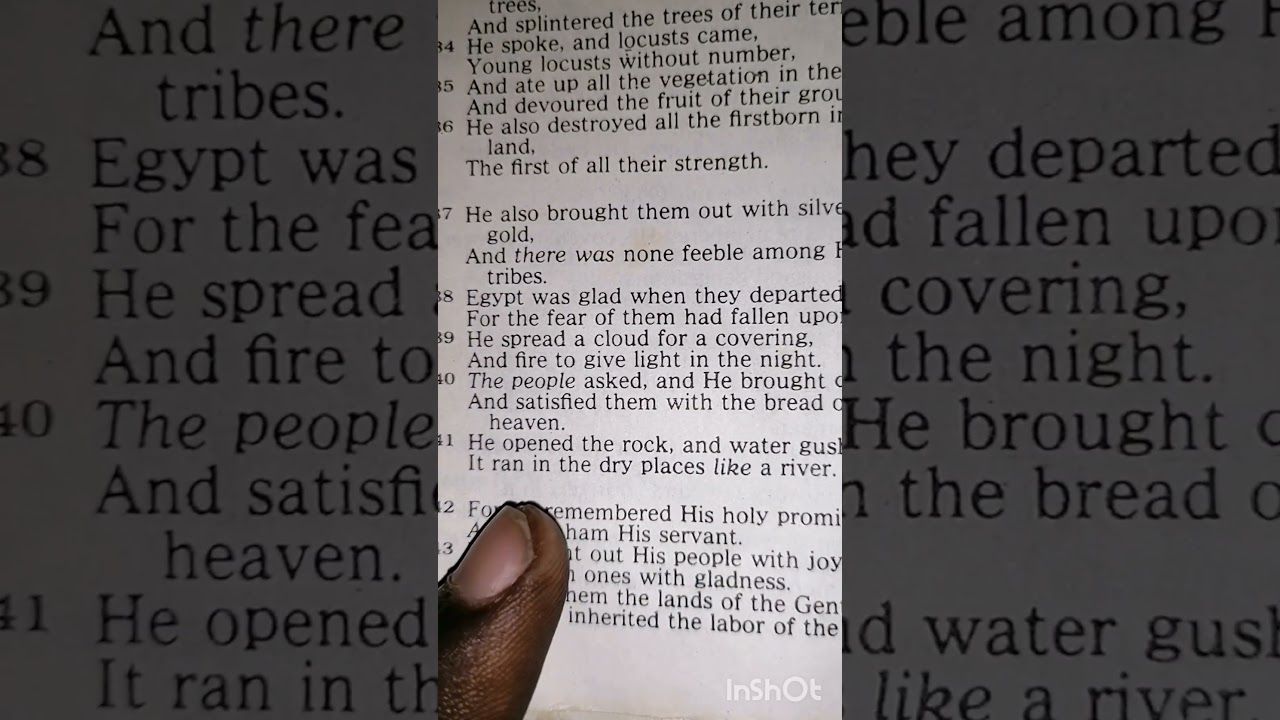 Psalm 105:41. Bible Reading And Meditation