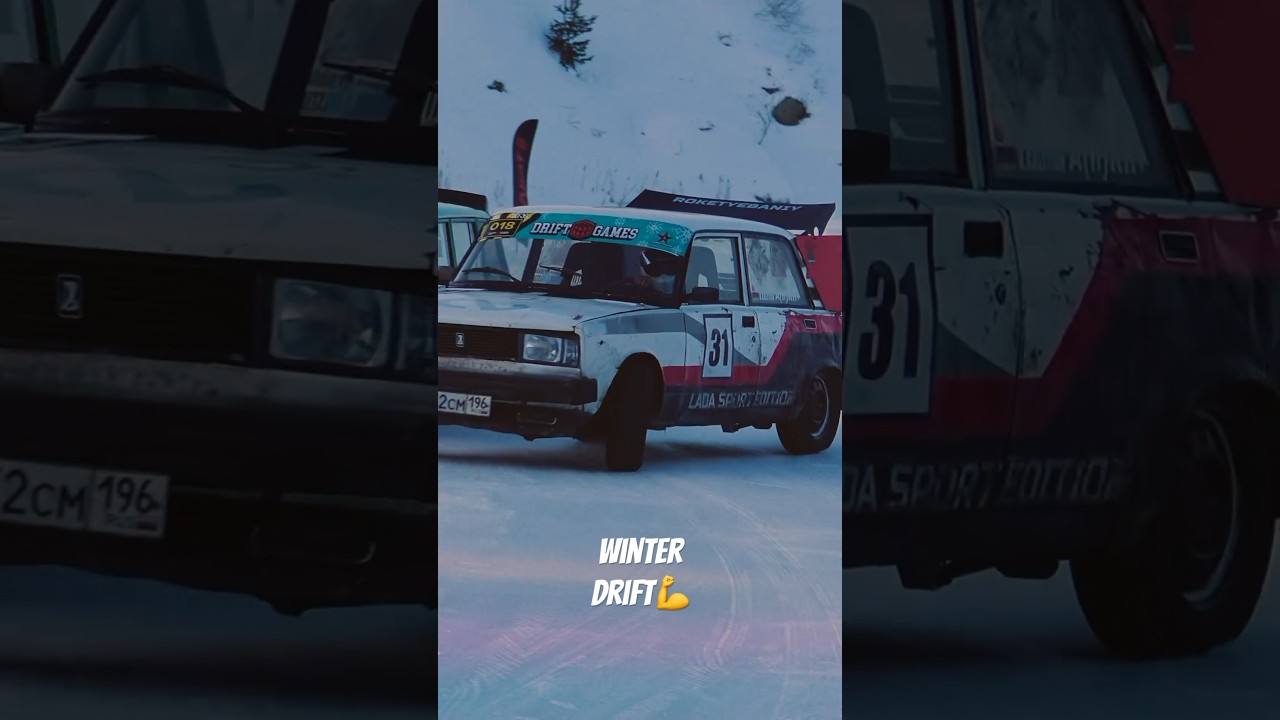 Зимний дрифт💪 #racing #car #auto #video #drift #beautiful #automobile #lada #winter #biguz