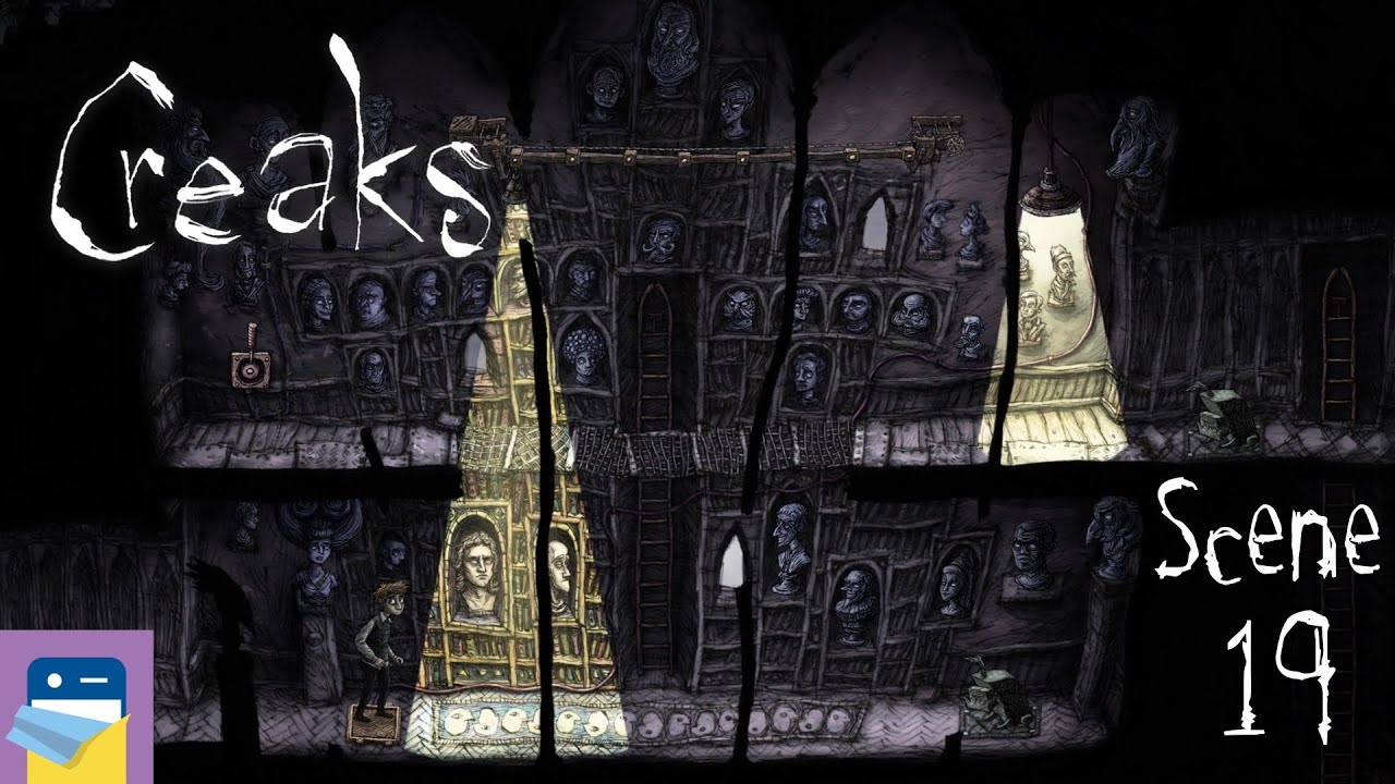 Creaks: Scene 19 Walkthrough + Secret Room + Painting & iOS Gameplay (by Amanita Design)