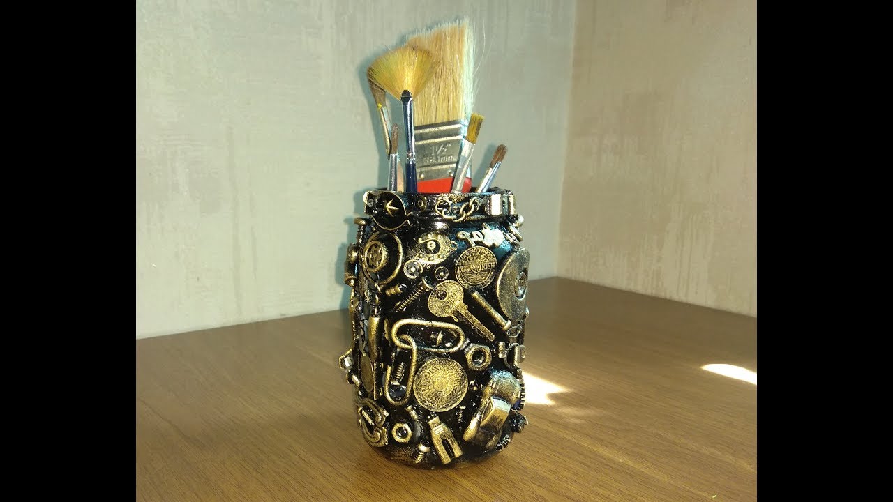 декор банки в стиле стимпанк steampunk Kavanoz susleme