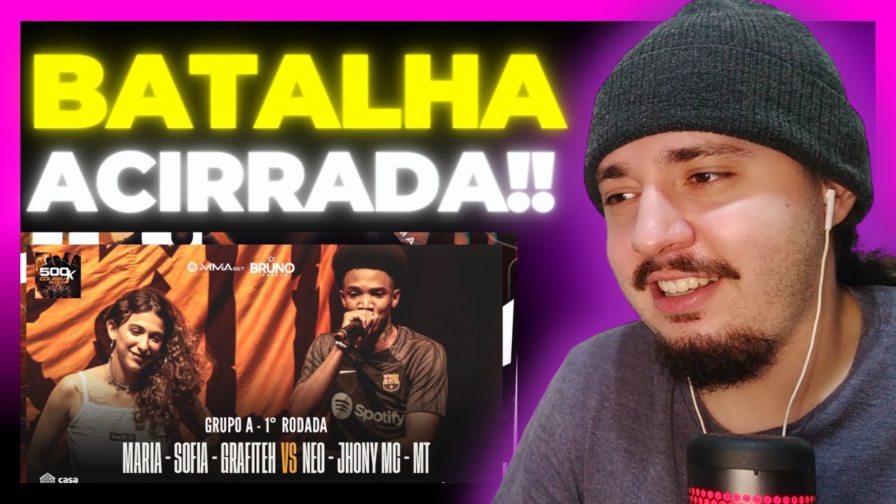 (RIVALIDADE 🔥) JHONY MC, NEO E MT X MARIA ZN, SOFIA E GRAFITEH - GRUPO A - 1° RODADA | REACT BAUEB