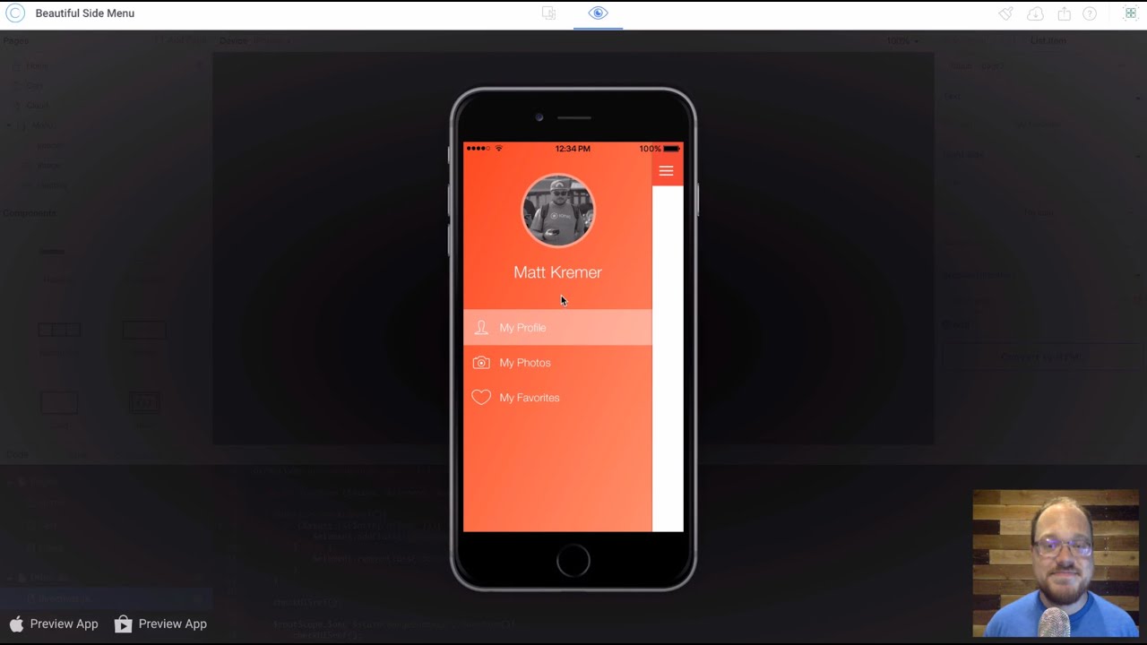 Ionic Creator Tutorials // Beautiful Side Menus