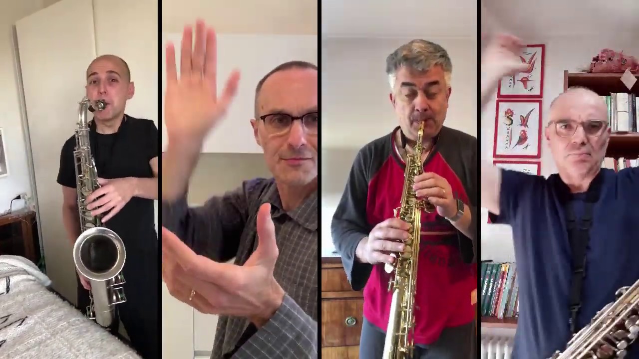 SaxLab Saxophone Quartet &ndash; Uptown Funk (Lockdown Edition) // Bruno Mars cover